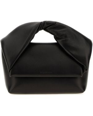 JW Anderson Black Leather Mini Twister Handbag