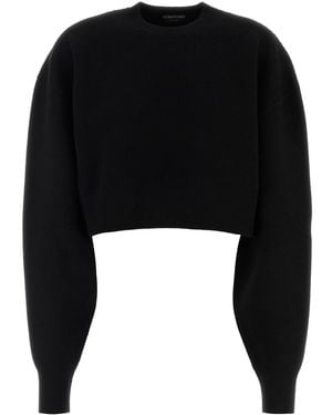 Tom Ford Maglione oversize in misto lana nera - Nero