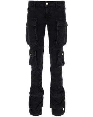 The Attico "Essie" Cargo Jeans - Black