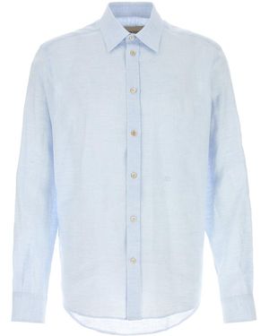 Valentino Garavani Pastel Light Blue Linen Shirt