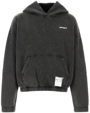 Satisfy Felpa in cotone ardesia - Nero