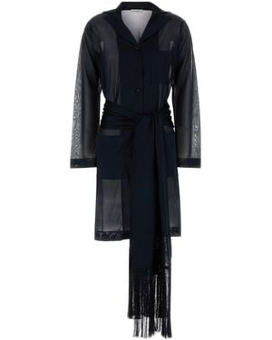 Ferragamo Midnight Blue Knit Cardigan - Black
