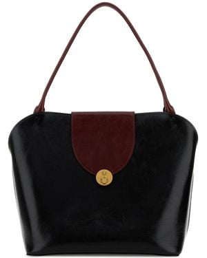 Versace Black Leather Shopping Bag