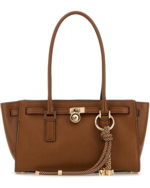 MICHAEL Michael Kors Camel Leather Hamilton Shopping Bag - Brown