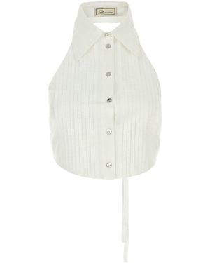 Blumarine Top Gilet - White