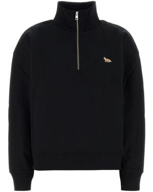Maison Kitsuné Black Cotton Sweatshirt