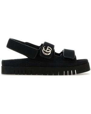 Gucci Sandali in tessuto GG - Nero