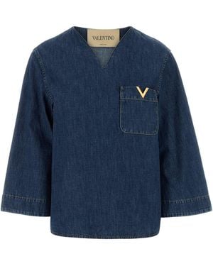 Valentino Garavani Denim Blouse - Blue