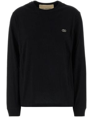 Valentino Garavani Black Cotton T-shirt