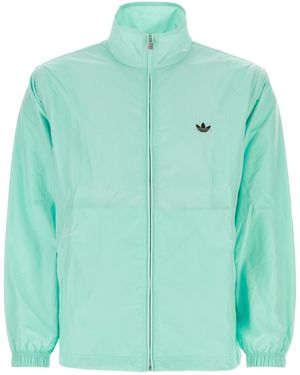 adidas Wales Bonner Giacca convertibile in shell con cappuccio e righe - Verde