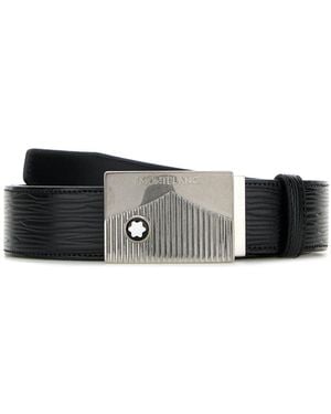 Montblanc Cintura reversibile in pelle nera - Nero