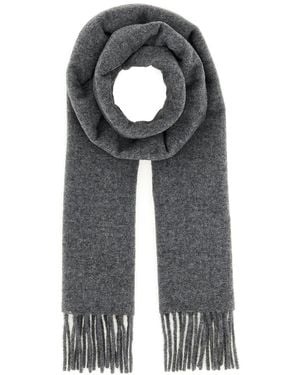 Jil Sander Dark Wool Scarf - Black