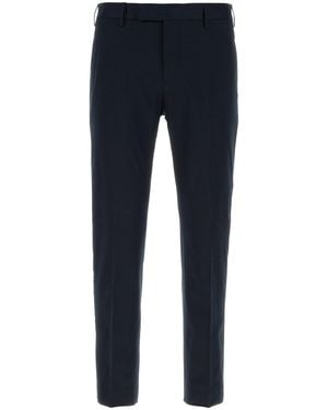 PT Torino Navy Blue Stretch Cotton Pant