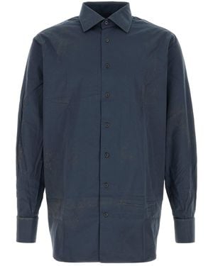 Prada Camicia in popeline blu navy