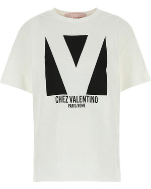 Valentino Garavani T-shirt in cotone bianco - Grigio