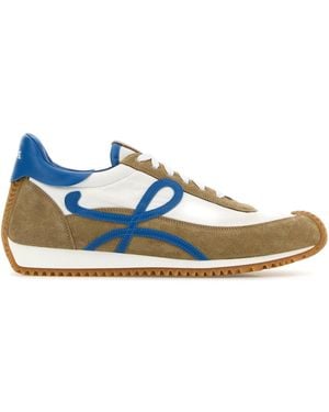 Loewe Sneakers Flow Runner multicolor in pelle scamosciata e nylon - Blu