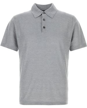 Brioni Polo S/S Mix Stitches Fin. 18 - Grey