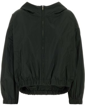 Max Mara Bomber Eliseo in poliestere verde bottiglia - Nero