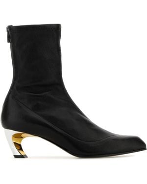 McQueen Heeled Ankle Boots - Black