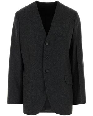 Jil Sander Charcoal Wool Blazer - Black