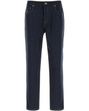 Brunello Cucinelli Dark Blue Felt Pant