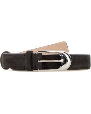 KHAITE Dark Textured Belt - White