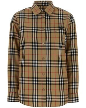 Burberry Embroidered Cotton Shirt - Multicolor