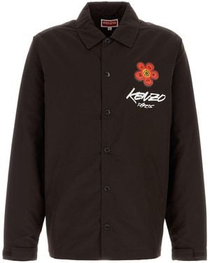 KENZO Giubbino x Futura 2000 in nylon cioccolato - Nero
