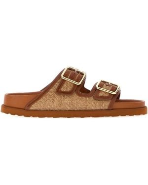 Birkenstock Raffi Arizona Slippers - Brown