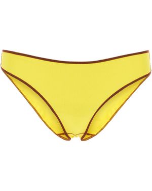 Baserange Slip in cotone stretch giallo fluo
