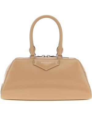 Givenchy Beige Leather Small Antigona East-west Handbag - Natural
