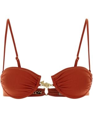 Reina Olga Coral Stretch Nylon Hammond 2.0 Bikini Top - Red