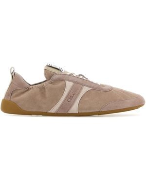 Chloé Cappuccino Suede Chloè Kick Sneakers - Brown