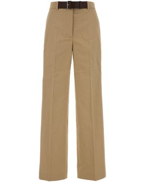 Tory Burch Beige Gabardine Pant - Natural