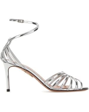 Aquazzura Ankle Strap Heels - White