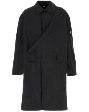 Random Identities Black Polyester Coat