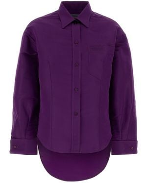 Balenciaga Purple Silk Shirt