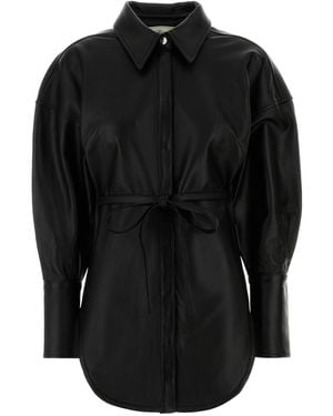 Blumarine Camicia in pelle nera - Nero
