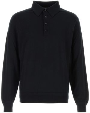 Tom Ford Solid Shirt Collar Polo - Blue