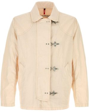 Fay Light Pink Linen Jacket - Natural