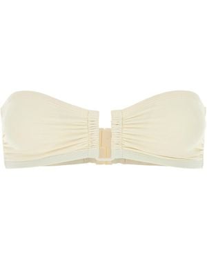 Eres Ivory Stretch Nylon Show Bikini Top - White
