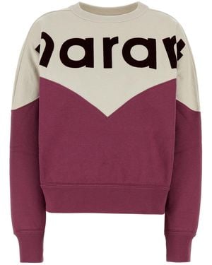 Isabel Marant Two-tone Cotton Blend Houston Sweatshirt - Pink