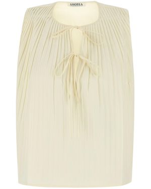 Amotea Cream Cotton Akiko Top - Natural