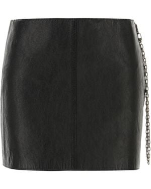 Alexander Wang Black Leather Mini Skirt