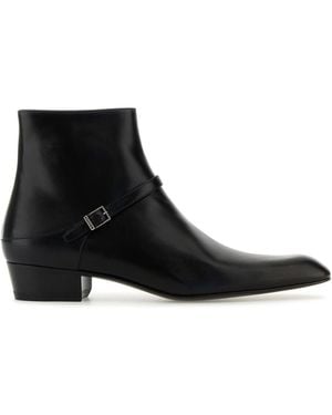 Saint Laurent Stivaletti Augustin in pelle nera - Nero
