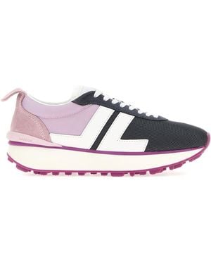 Lanvin Multicolor Fabric And Mesh Sneakers