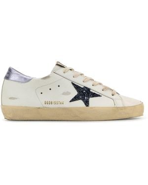 Golden Goose White Leather Super Star Classic Trainers