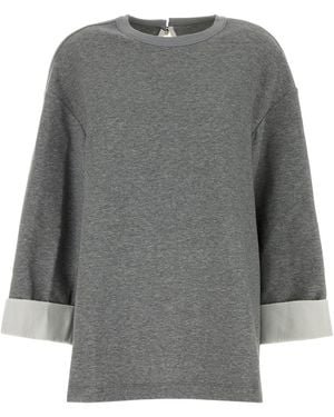 Carven Grey Nylon Blend Oversize Sweatshirt
