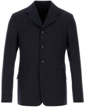 Jil Sander Navy Blue Wool Blazer