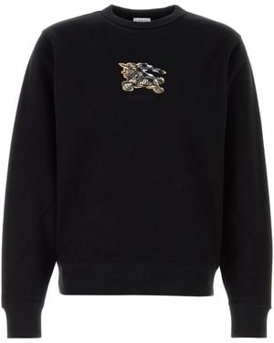 Burberry Black Cotton Sweatshirt